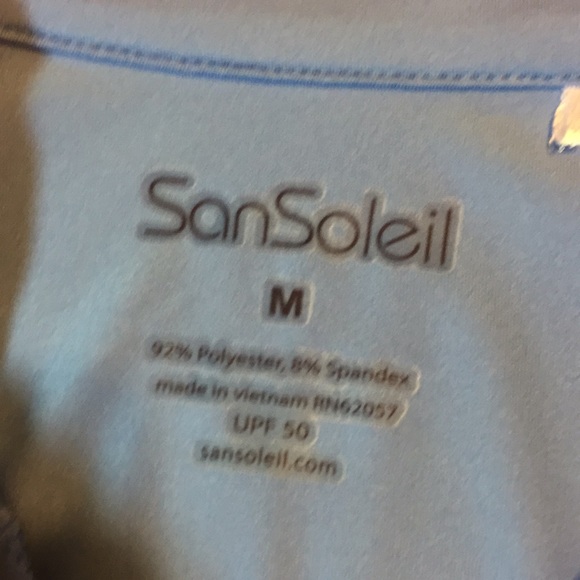 SanSoleil Women’s Sunglow UV 50 Quarter Zip Long Sleeve Top Size Medium - Picture 12 of 16